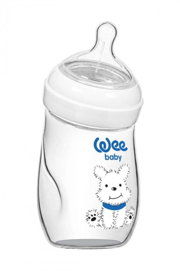 Wee Baby Wee Baby Isıya Dayanıklı Açılı Cam Biberon 180 ml 146