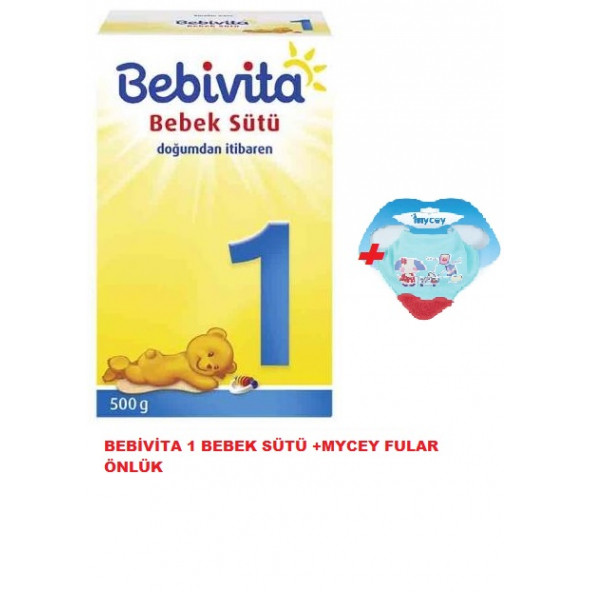 Bebivita BEBİVİTA 1 BEBEK SÜTÜ 500 GR+ MYCEY MAMA FULAR ÖNLÜK