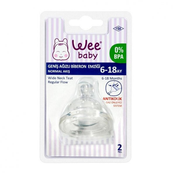 Wee Baby WEE 853 Geniş Ağızlı Biberon Emziği No:2  853 - 2