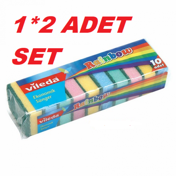 Vileda VİLEDA Rainbow Bulaşık Süngeri 10lu 2 Lİ PAKET
