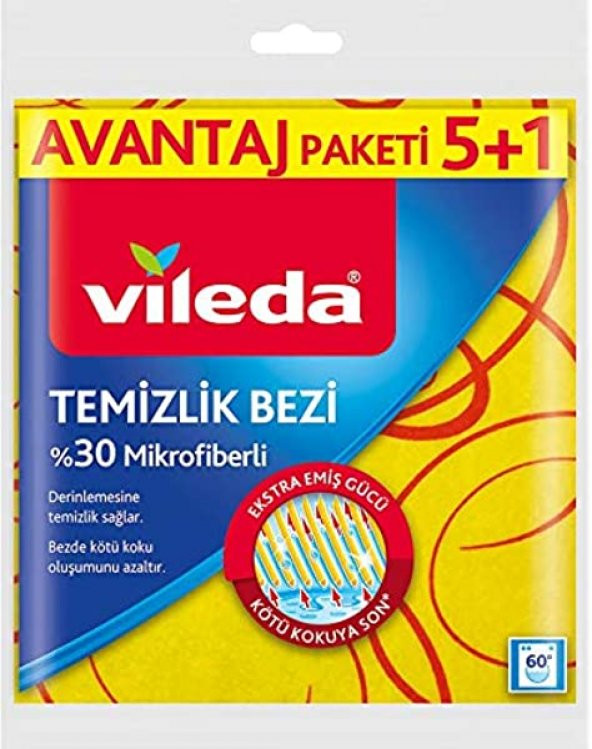 Vileda VİLEDA Vileda Mikrofiber Temizlik Bezi 5li Paket