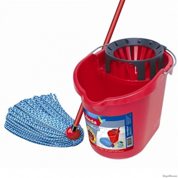 Vileda VİLEDA Süper Mocio Temizlik KOVA Seti Kırmızı - 2