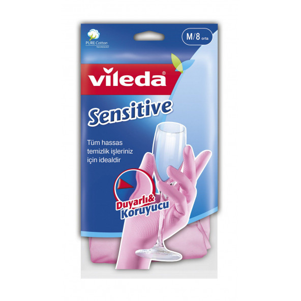 Vileda VİLEDA Orta Boy Eldiven -( M ) Candy Pink