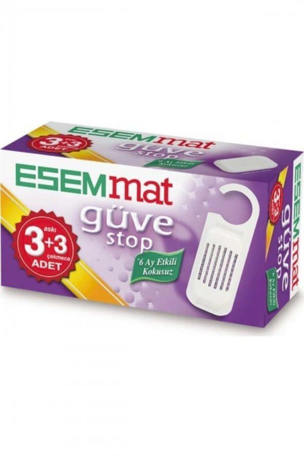 Esemmat Güve Stop 3 Askı+3 Çekmece   6537