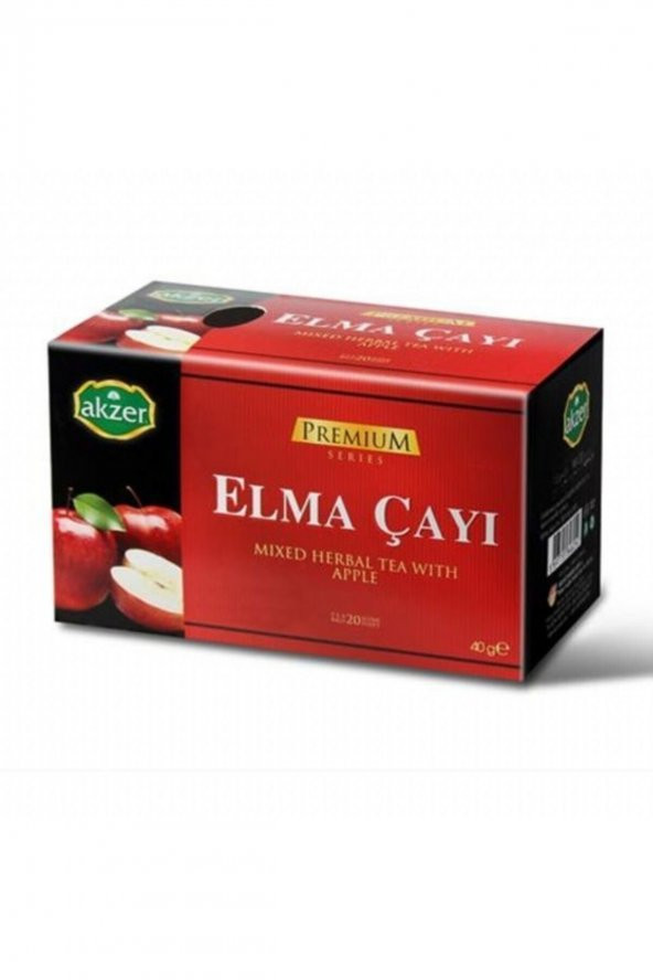 Akzer Premium Elma Çayı 20 Süzen Poşet Çay