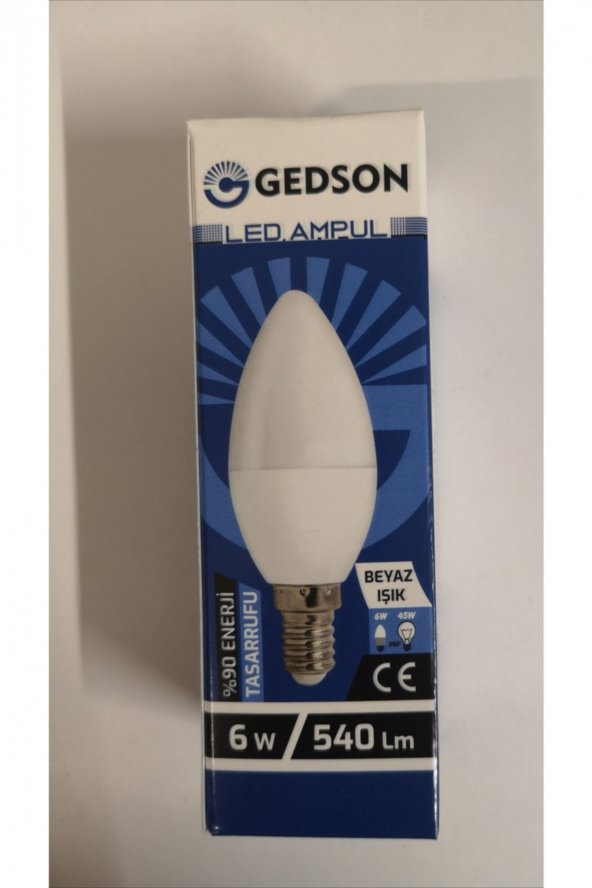 Gedson Led Mum Ampul 6 W E14 Duy Beyaz Işık