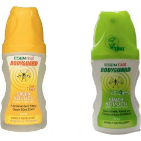 Esemmat ESEMMAT BODYGUARD VEGAN ZERO SİNEK KOVUCU VUCÜT LOSYONU 75ML+100 ML SİNEK KOVUCU İKİLİ