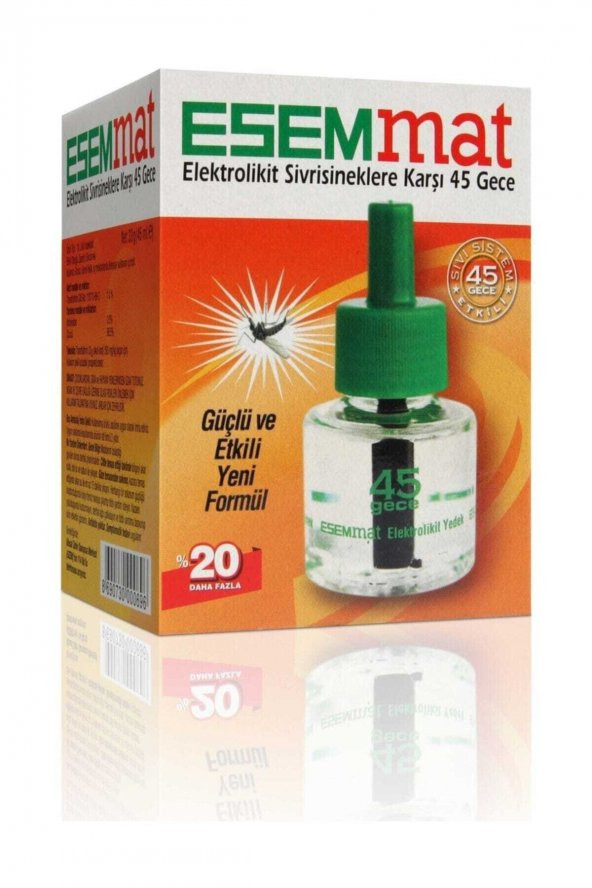 Esemmat Elektrolikit Yedek 45 Gece Etkili  0696