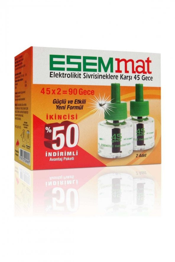 Esemmat Elektrolikit 2li Yedek (90 Gece) Sivrisinek İlacı 69693
