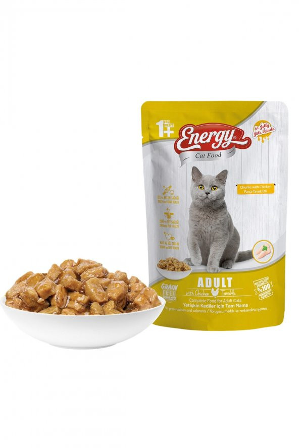 Energy Tavuklu Islak Kedi Maması 85 Gram-6 Adet