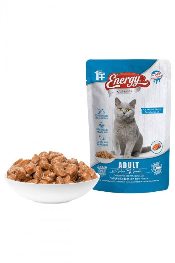 Energy Somonlu Islak Kedi Maması 85 Gram-6 Adet