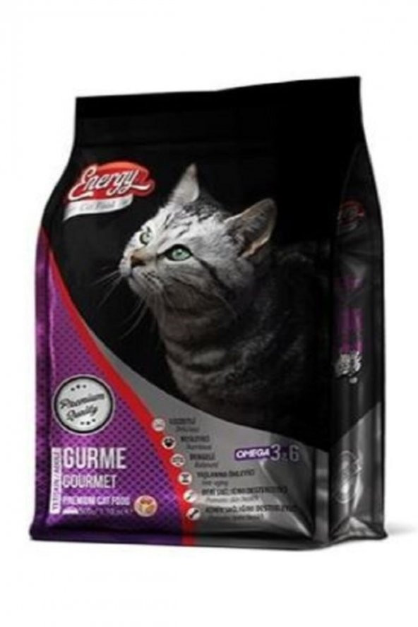 Energy Gurme Yetişkin Kedi Maması 500gr Gurme Kedi Maması Somonlu