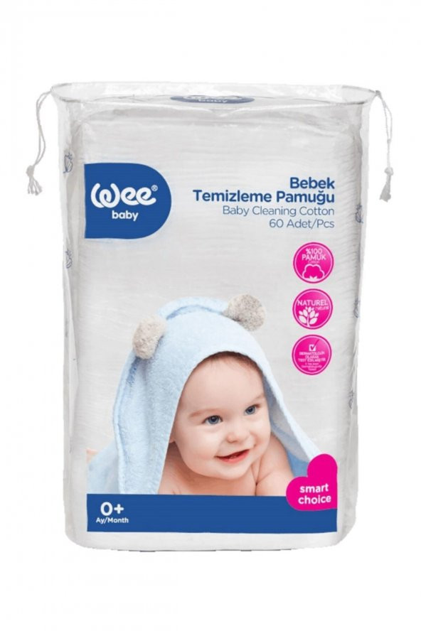 Wee Baby Bebek Temizleme Pamuğu 60LI 321