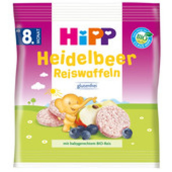 Hipp Hipp Organik Yaban Mersinli Pirinçli Gofret 35 Gr