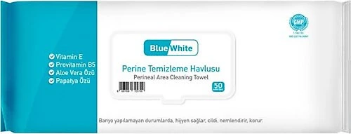 Bluewhite Perina Bölgesi  Temizleme Mendil-havlusu 50 Yaprak Hijyenik Tekli Pk - 2