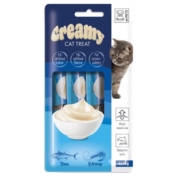 M-PETS CREAMY TON BALIKLI KARİDESLİ KEDİ ÖDÜLÜ