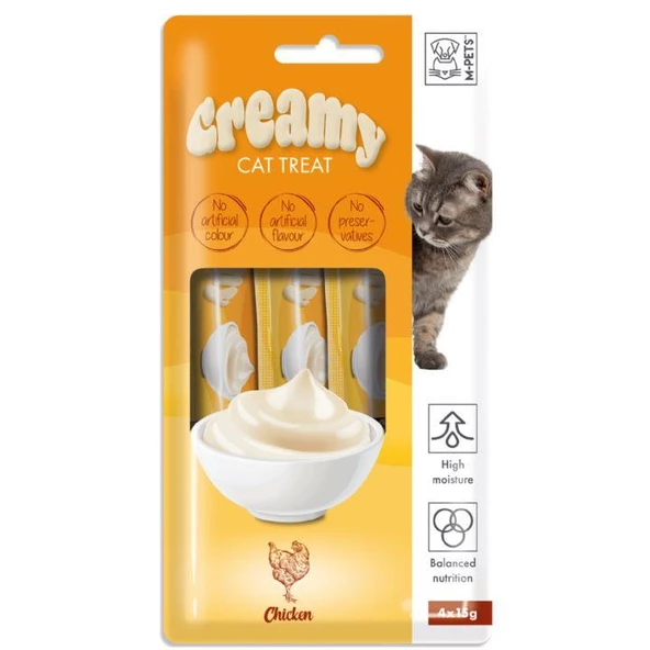 M-PETS CREAMY TAVUKLU KEDİ ÖDÜLÜ 4X15GR