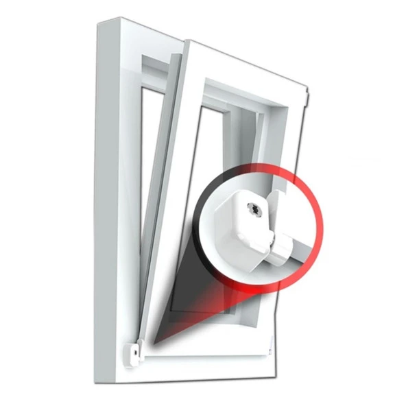 Pentilt Çift Açılım Pvc Pencereler için Çocuk Emniyet Kilidi Gri - 2