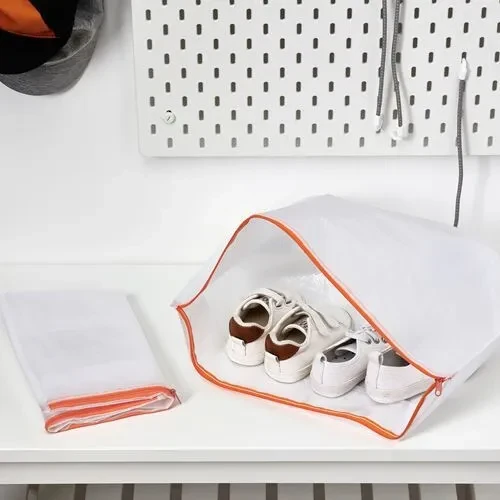 IKEA Parkla Ayakkabı Kutusu Hurç Beyaz turuncu 48x22 Cm - 4