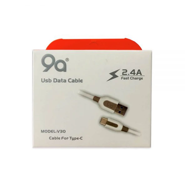 9A Type-C Hızlı Şarj Kablo 1M - Beyaz