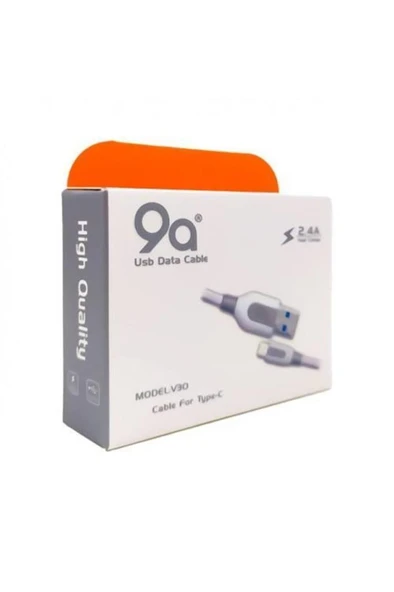 9A Type-C Hızlı Şarj Kablo 1M - Beyaz - Resim 5