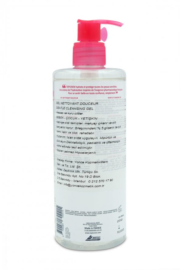 Topicrem Hassas ve Kuru Ciltlere Özel Temizleme Jeli 500 ml - 2
