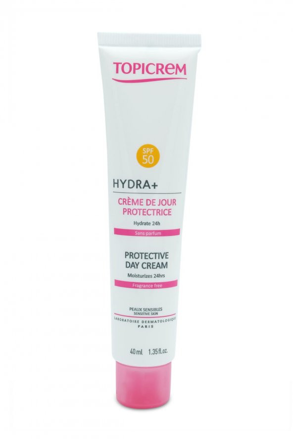 Topicrem Hydra+ Protective Day Cream Günlük Koruyucu Güneş Kremi SPF 50+ 40 ml
