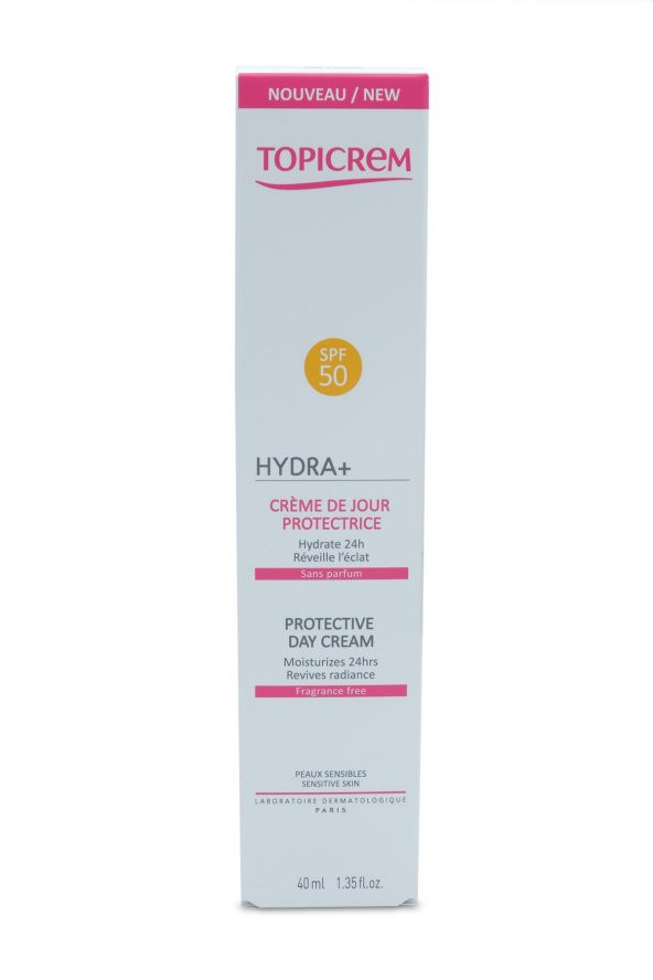 Topicrem Hydra+ Protective Day Cream Günlük Koruyucu Güneş Kremi SPF 50+ 40 ml - 2