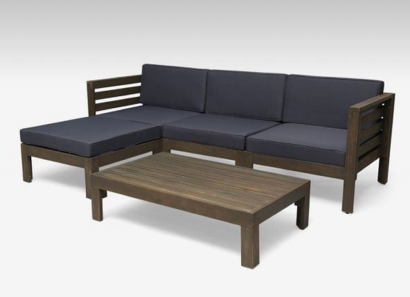 Ahşap Modern ( 120x180cm) Bahçe,Teras,Balkon,Koltuk,Sedir ve Sehpa Takımı ( istenilen renkte ) - 2