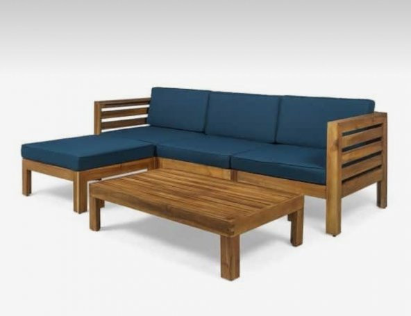 Ahşap Modern ( 120x180cm) Bahçe,Teras,Balkon,Koltuk,Sedir ve Sehpa Takımı ( istenilen renkte ) - 3