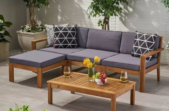 Ahşap Modern ( 120x180cm) Bahçe,Teras,Balkon,Koltuk,Sedir ve Sehpa Takımı ( istenilen renkte ) - 5