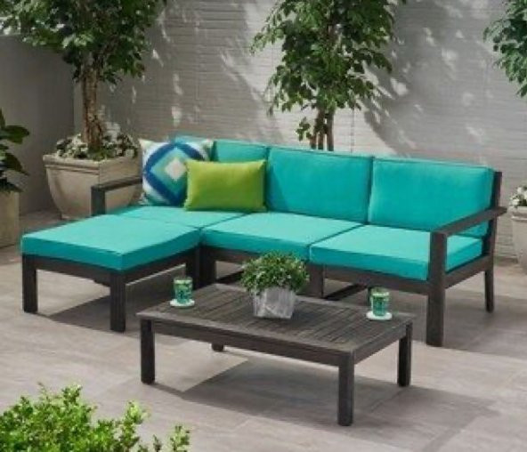 Ahşap Modern ( 120x180cm) Bahçe,Teras,Balkon,Koltuk,Sedir ve Sehpa Takımı ( istenilen renkte ) - 6