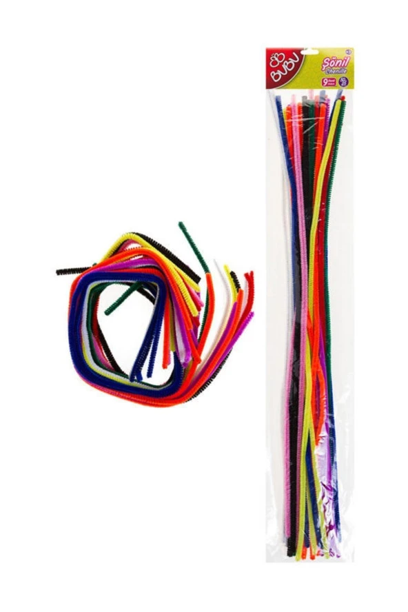 Bu-Bu Şönil Craftzone 50 CM 25 Lİ Karışık 9 Renk Şönil