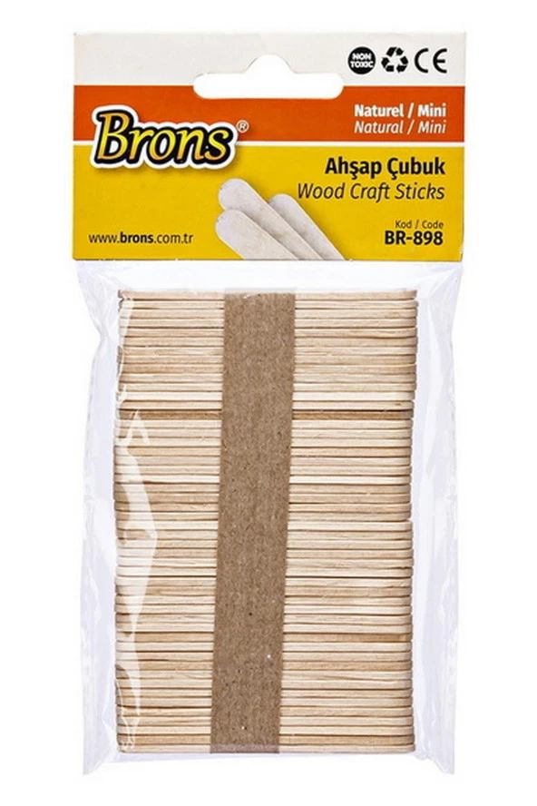 Brons Ahşap Çubuk Naturel Mini Ahşap Çubuk