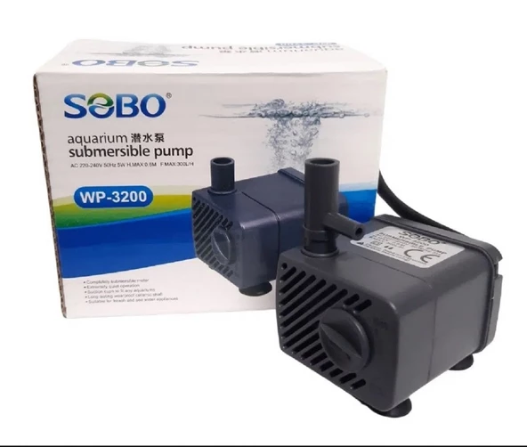 Sobo Akvaryum Sump Motoru 5W. 300LT/SAAT WP-3200