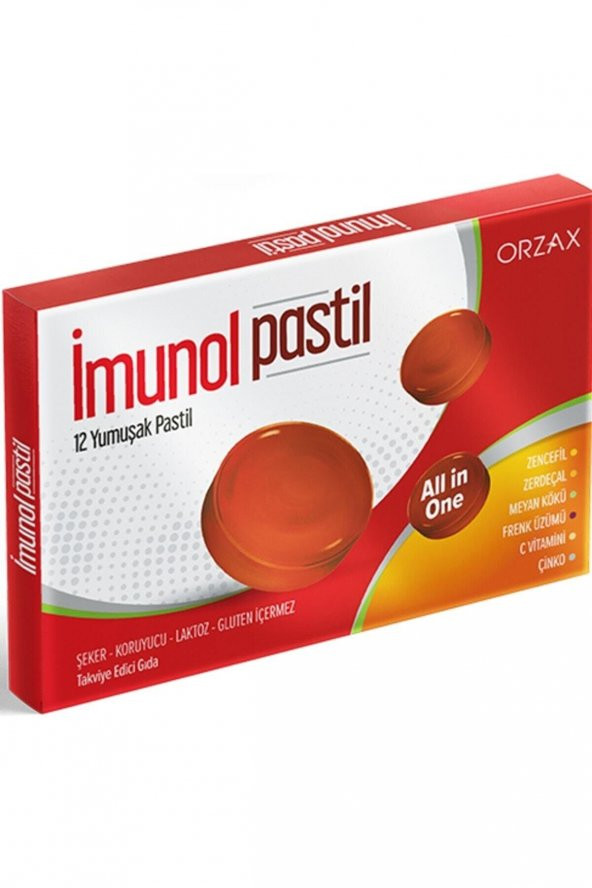 Orzax İmunol Soft Pastil 12li 8697595873410