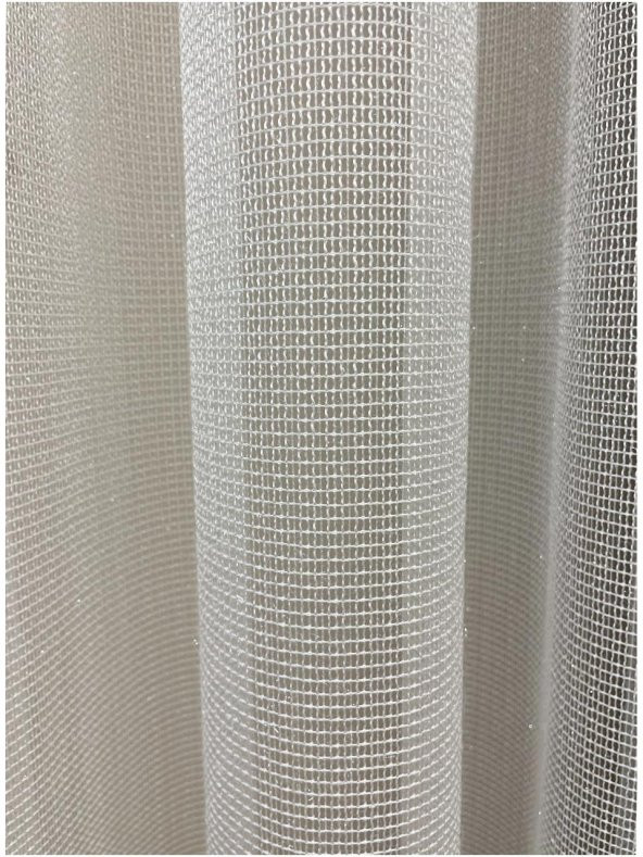 Anisa Model Modern Sakallı İpli 1/2,5 Pile Tül Perde  Ekru 500 x 250 - 4