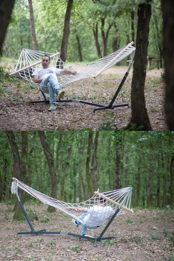 Grand Wolf GW-1954 Çift kişlikli Ayarlı Metal Taşınabilir Hamak - Resim 2