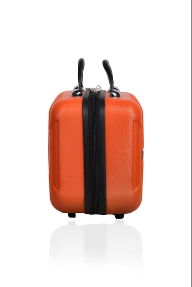 Polo&Sky Mars Model Turuncu Renk Abs Makyaj Çantası El Valizi - 3