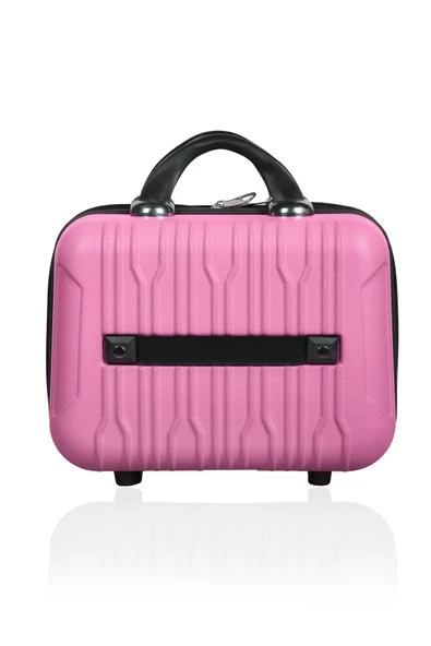 Polo&Sky Mars Model Pembe Renk Abs Makyaj Çantası El Valizi - Resim 4