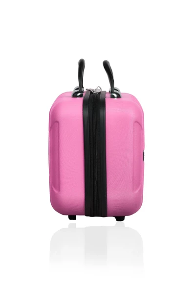 Polo&Sky Mars Model Pembe Renk Abs Makyaj Çantası El Valizi - Resim 3