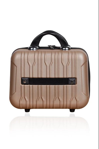 Polo&Sky Mars Model Gold Renk Abs Makyaj Çantası El Valizi - 4