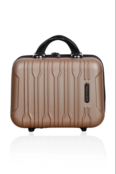 Polo&Sky Mars Model Gold Renk Abs Makyaj Çantası El Valizi