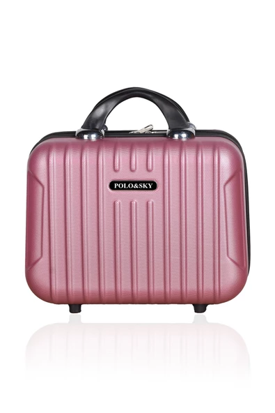 Polo&Sky Class Model Gül Kurusu Renk Abs Makyaj Çantası El Valizi