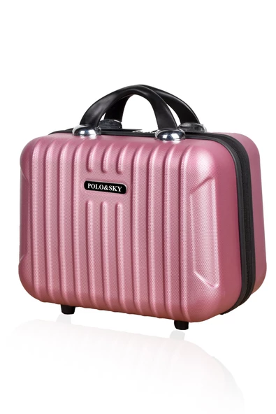 Polo&Sky Class Model Gül Kurusu Renk Abs Makyaj Çantası El Valizi - 2