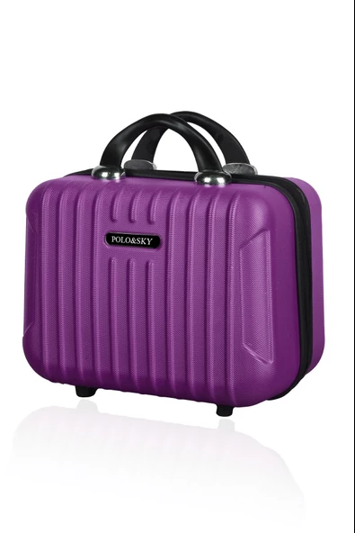 Polo&Sky Class Model Mor Renk Abs Makyaj Çantası El Valizi - 2