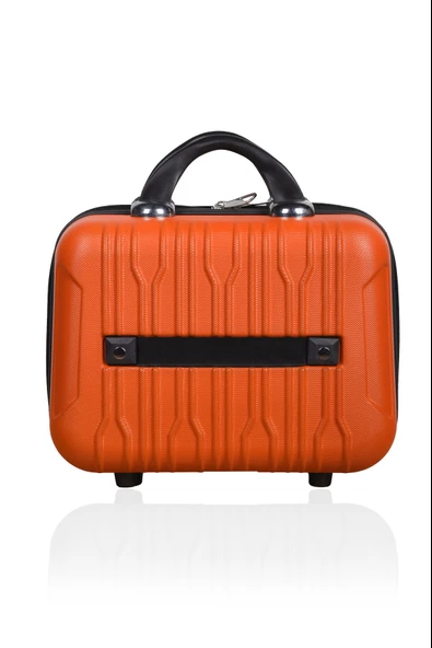 Polo&Sky Mars Model Turuncu Renk Abs Makyaj Çantası El Valizi - 4