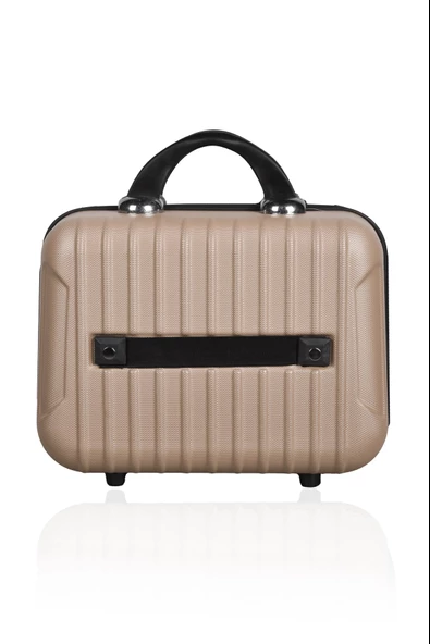 Polo&Sky Class Model Gold Renk Abs Makyaj Çantası El Valizi - 4