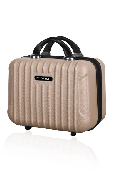 Polo&Sky Class Model Gold Renk Abs Makyaj Çantası El Valizi - 2