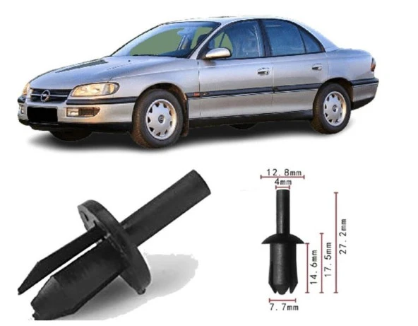 Opel Omega Davlumbaz Klipsi 25 Adetli Paket